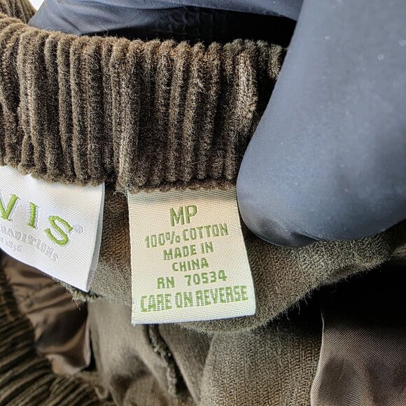 Orvis Corduroy Pants Womens Medium Brown Elastic Waist Straight Leg Casual MP - Picture 10 of 11